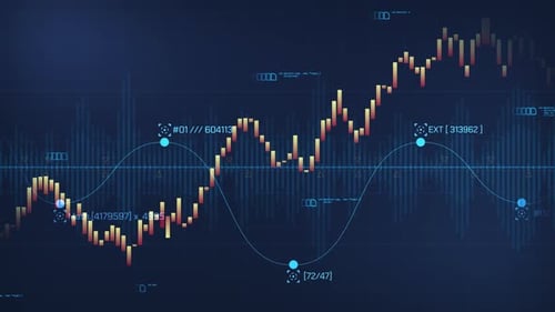 Digital Financial Chart Analyzing Stock Market Data Trends
