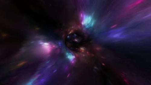Colorful Hyperspace Wormhole Tunnel Travel