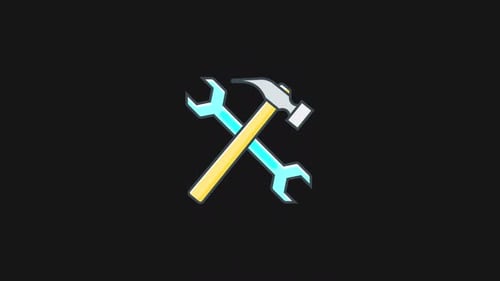 Animated Sketch Tools Icon Loop