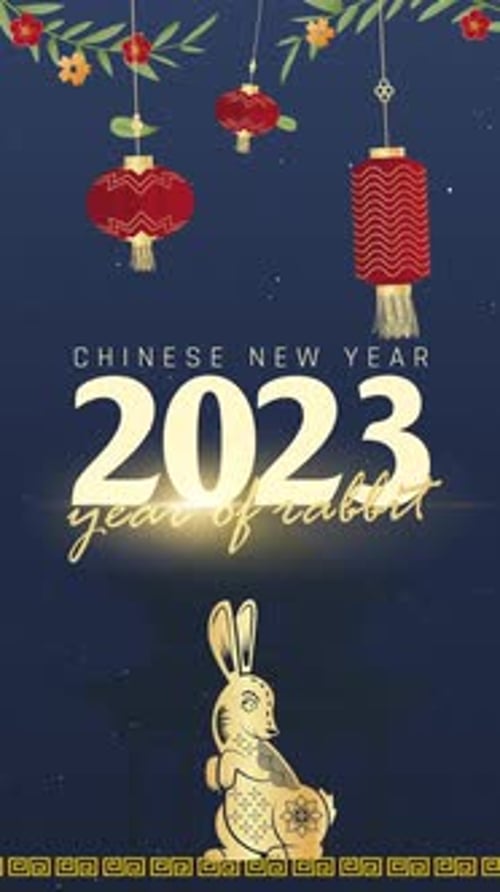 Animated Chinese New Year 2023 Year of Rabbit Greeting