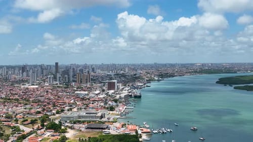Cityscape of coast city of Natal at Rio Grande do Norte at Brazil.