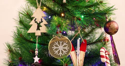 Decorated Christmas Tree with Festive Ornaments