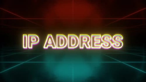 Fondo retro de animación de direcciones IP