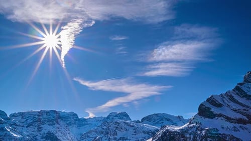 Majestic Mountain Range Under Clear Blue Sky Hd