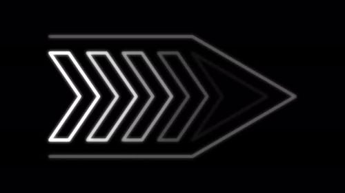 Glowing Neon Arrow Animation Loop