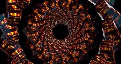 4K VJ Abstract Color Tunnel Animation 16