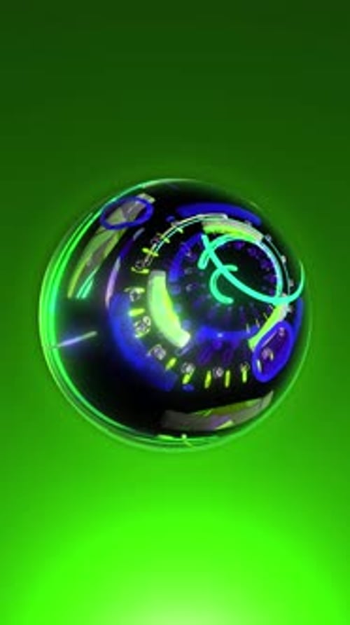 Futuristic Abstract Digital Sphere Rotation Animation