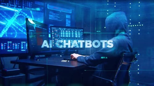 Ai Chatbots Concept Technology Futuristischer Datenhintergrund Blaue Farbe