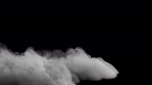 Realistic White Smoke Fog Flowing Effect