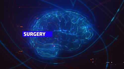 Surgery Title Digital Abstract Brain Background