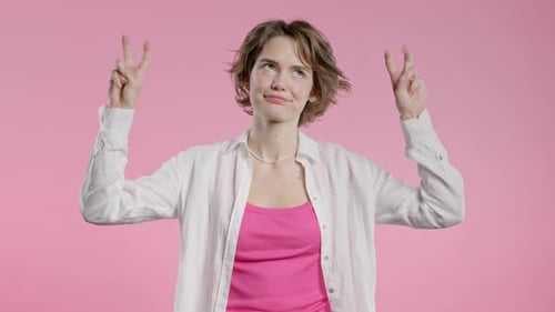 Attractive Young Woman Posing in Studio