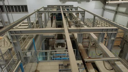 Extracted Mineral Deposits Crushing and Filtering at Plant
