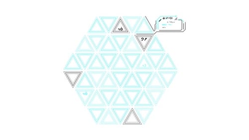 Animated Alienstyle HUD Element Made of Triangles