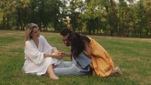 Happy Family Enjoying Time Together in the Park