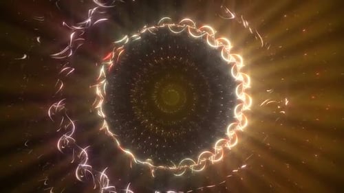 Glänzende Partikel, kreisender Animationshintergrund