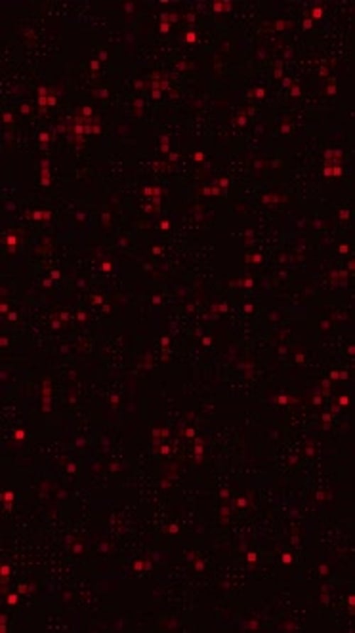 Dynamic Red Digital Grid Background Animation
