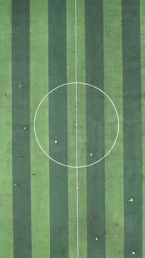 Football Field Drone View