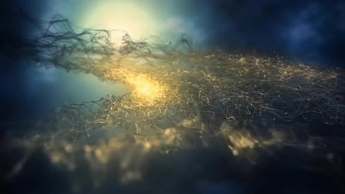 Abstract Glowing Particles Dynamic Energy Flow Background Animation
