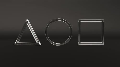 Crystal Triangle Square Circle Simple Shapes Rotate Endless