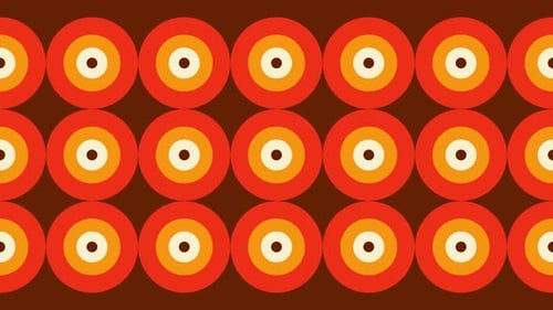 Warm Retro Pulsing Concentric Circles Pattern Background Animation