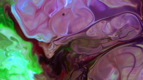 Colorful Paint Streams with Abstract Liquid Motion