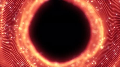 Golden particles tunnel shining