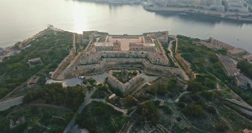 Aerial View of Fort Manoel on the Island of Malta