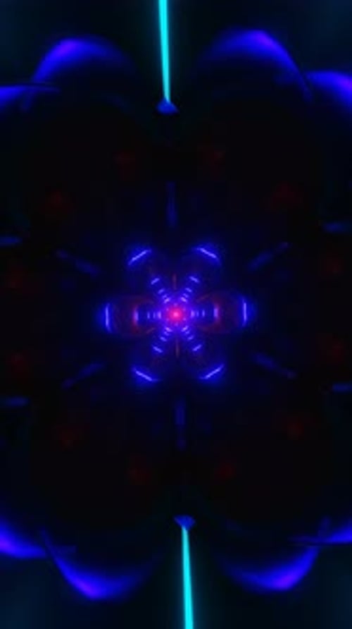 Vertical Video of Animated Digital Wave of Shapes in VJ Style Loop