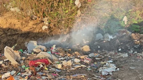 Verbrennung von Plastikmüll