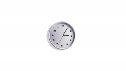 3D saubere weiße Uhr