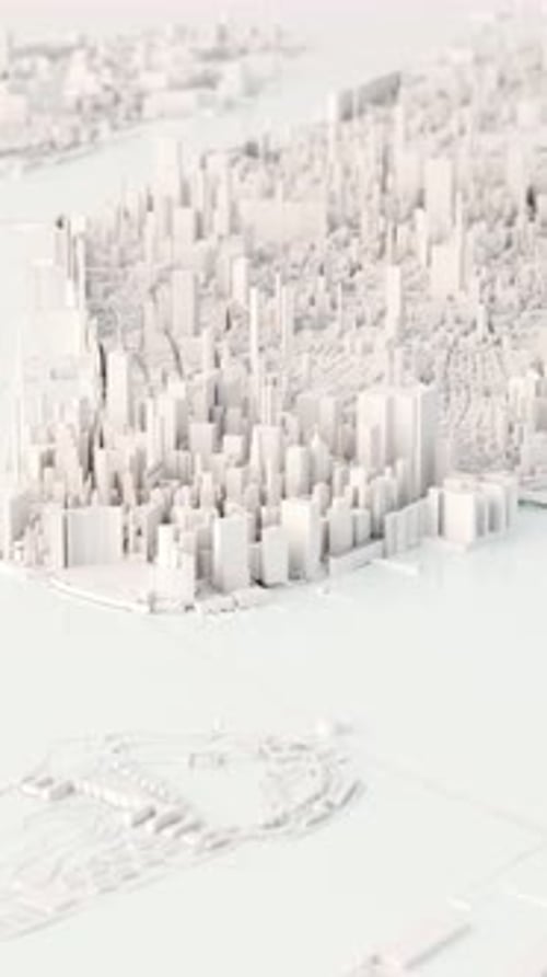 3D Rendering of White City Animation