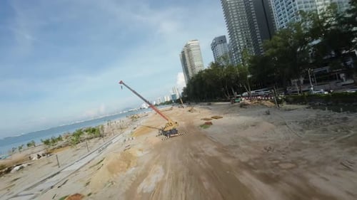 George Town, Penang, sitio de construcción, construcción de ciudad, extensión de terreno.