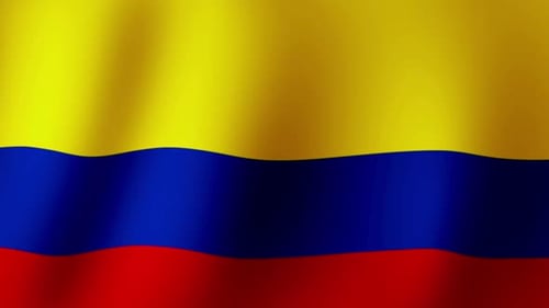 Realistic Waving Colombia Flag Animation