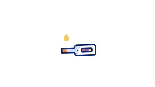 Flat Design Medical Thermometer Animation