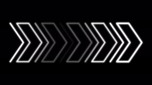 Animated White Geometric Chevron Arrows Loop