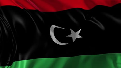 Realistic Waving Flag of Libya Animation