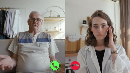 Conversation Between Two Individuals During an Online Call