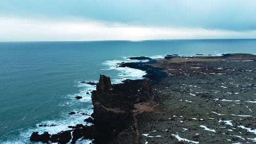 Icelandic Sea Landscape From Above