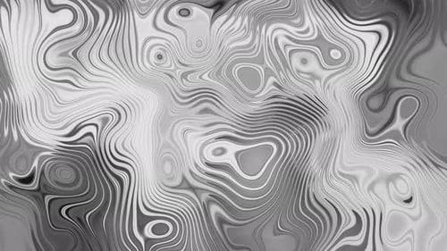 Abstract Flowing Grayscale Wavy Lines Motion Background