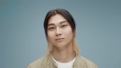 Young Adult Smiling Portrait Close Up