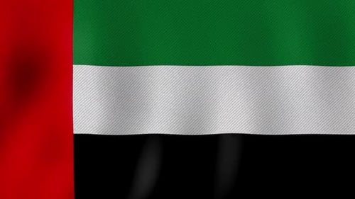 Waving United Arab Emirates Flag Seamless Loop