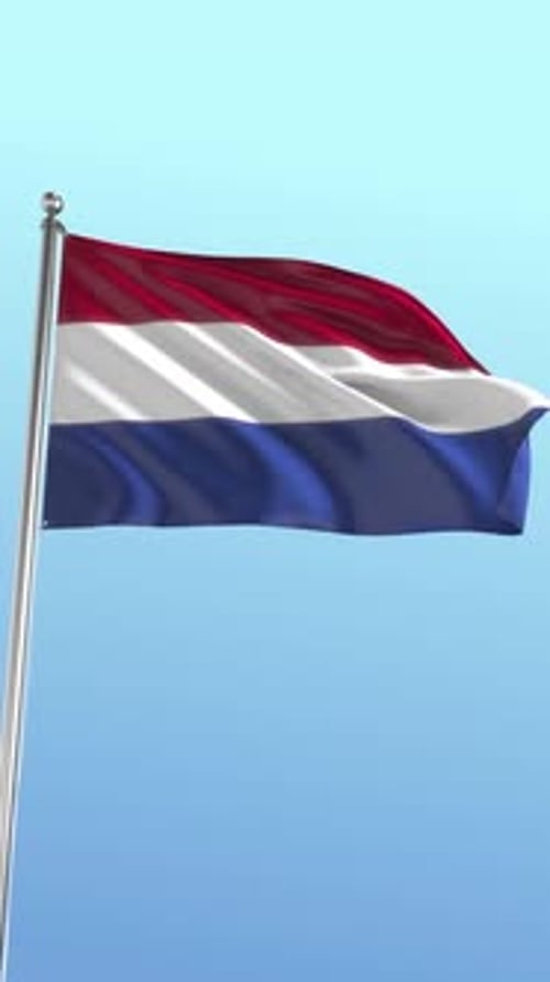 Bandera vertical de los Países Bajos