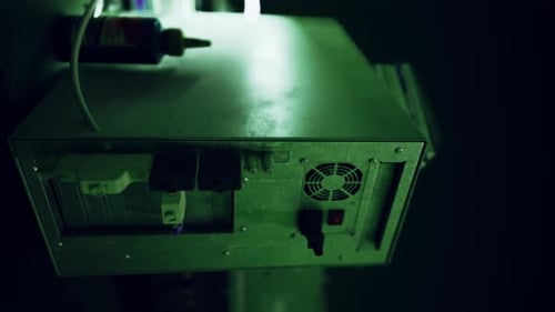 Industrial Machine Cooling Fan Panel Animation