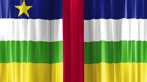 Central African Republic Flag Curtain Opening Transition