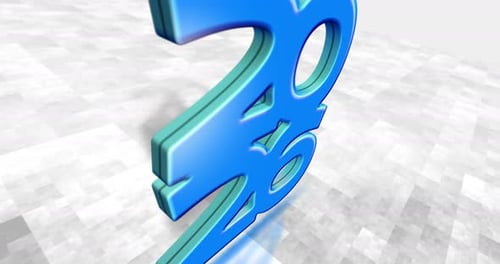 3D-Symbolschleife für 2026, nahtlos