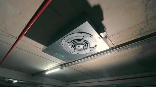 Industrial Fan in an Urban Factory Environment