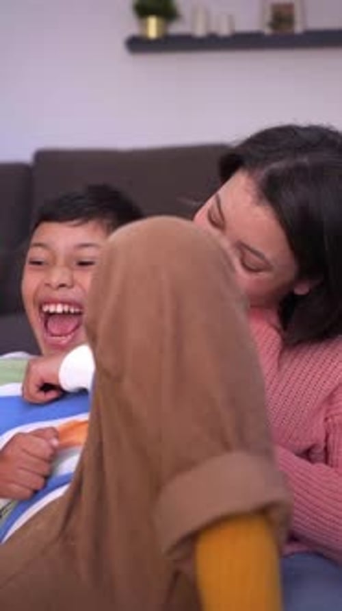 Woman and Child Spending Time Together Indoors