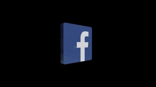 3D Spinning Facebook Logo Reveal Modern Animation