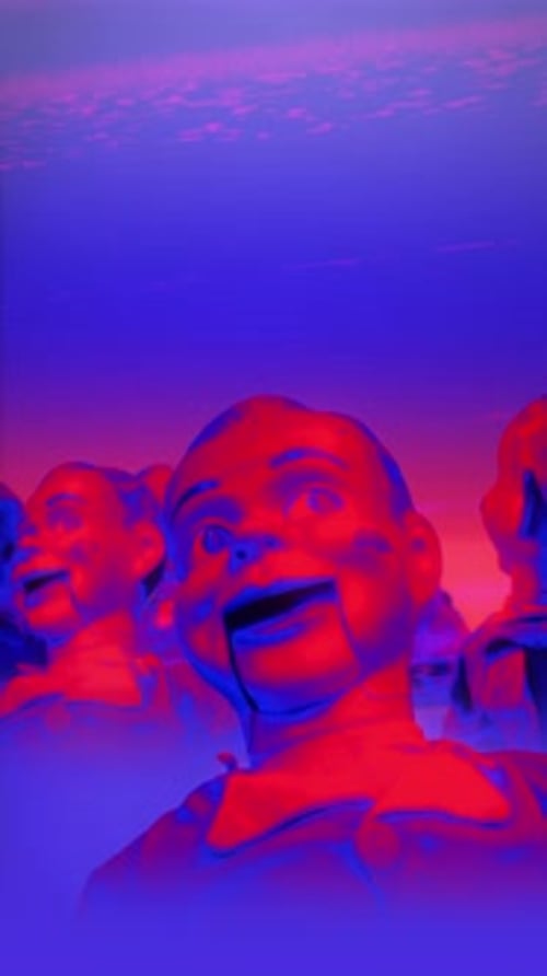 Dummy Mannequins Retro Style Portrait Looping Background