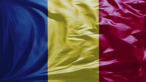 Chad Flag Waving Seamless Loop Animation